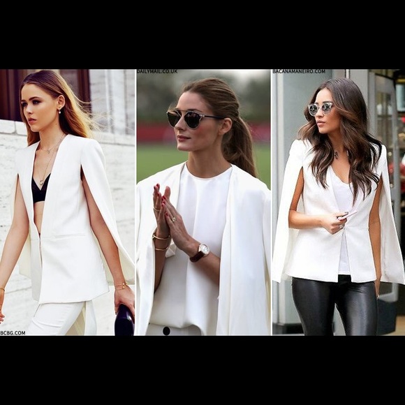 white cape jacket zara